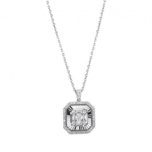 0.50 ct. Diamond Baguette Necklace