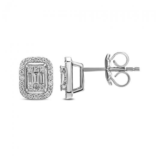 0.32 ct. Diamond Baguette Earrings