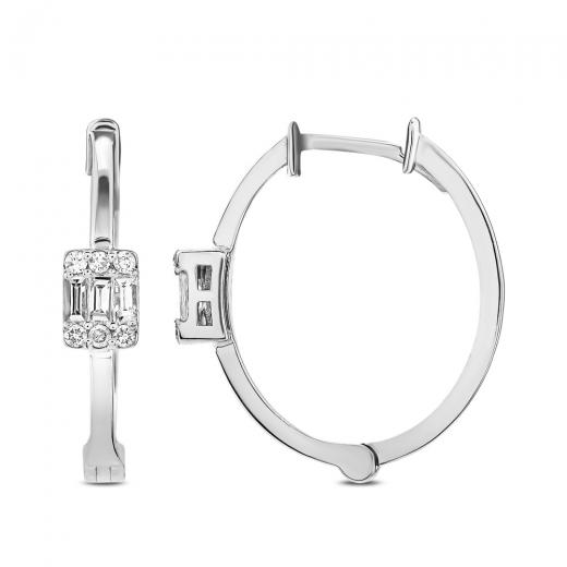 0.28 kt. Diamant-Baguette-Ohrringe