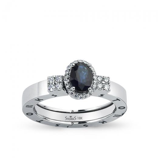 Storks Diamant-Saphir-Ring