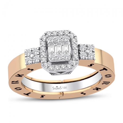 Storks Diamant Baguette Ring