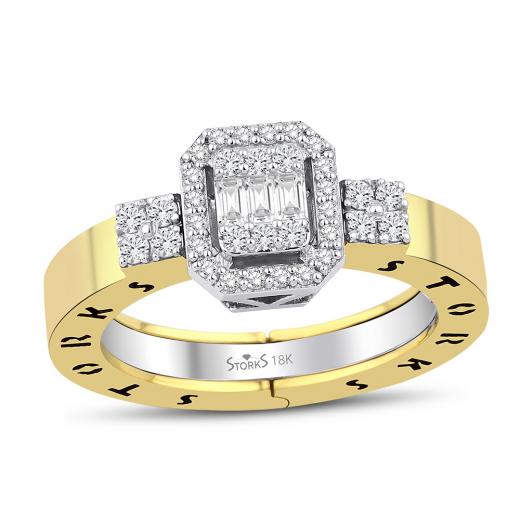 Storks Diamant Baguette Ring