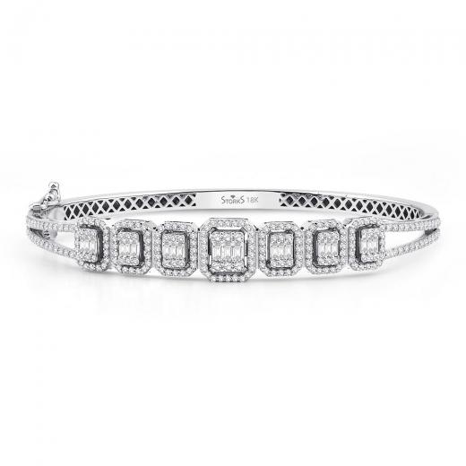 1.87 kt. Diamant-Baguette-Armband