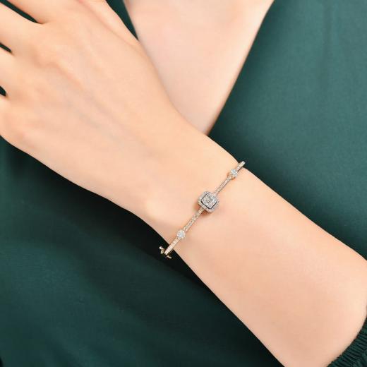 1.10 kt. Diamant-Baguette-Armband