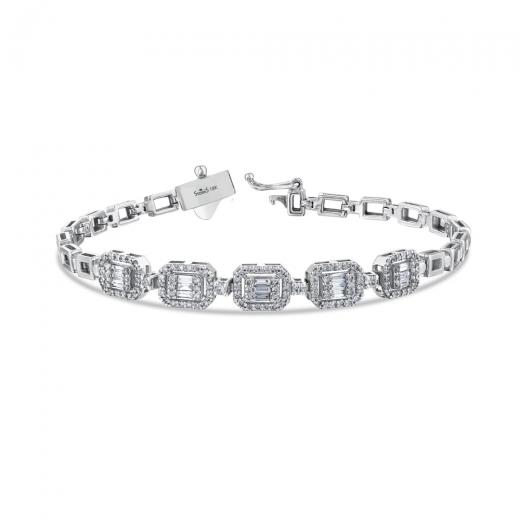 0.94 kt. Diamant-Baguette-Armband