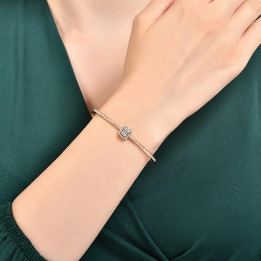 1.01 kt. Diamant-Baguette-Armband
