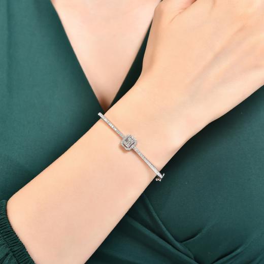 1.01 kt. Diamant-Baguette-Armband