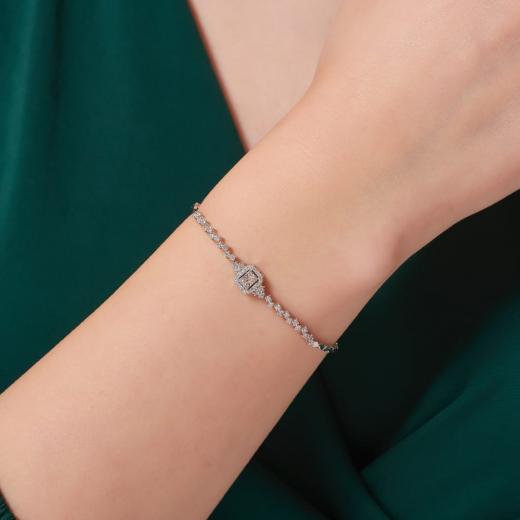 0.57 kt. Diamant-Baguette-Armband