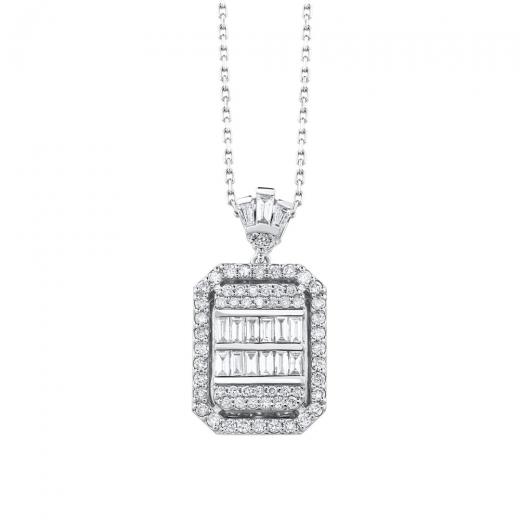 0.70 ct. Diamond Baguette Necklace