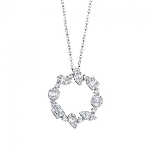 0.97 ct. Diamond Baguette Necklace