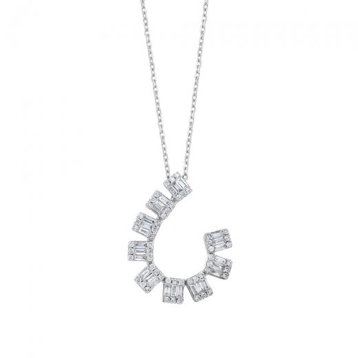 0.63 ct. Diamond Baguette Necklace