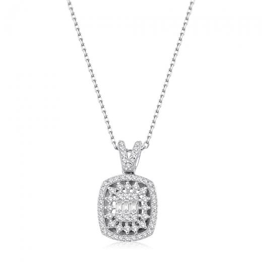 0.27 ct. Diamond Baguette Necklace