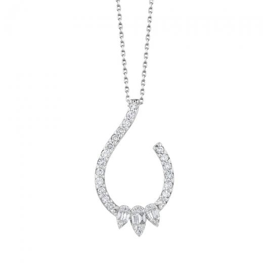 0.54 ct. Diamond Baguette Necklace