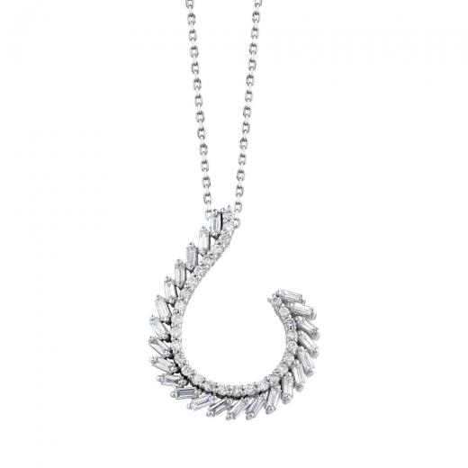 0.65 ct. Diamond Baguette Necklace