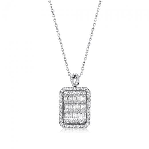 1.53 ct. Diamond Baguette Necklace