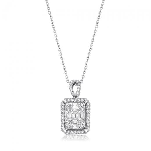 0.77 ct. Diamond Baguette Necklace