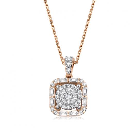 0.42 ct. Diamond Baguette Necklace