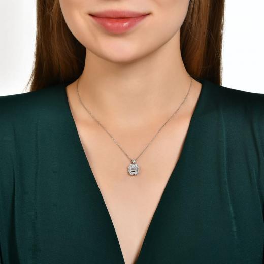 0.44 ct. Diamond Baguette Necklace