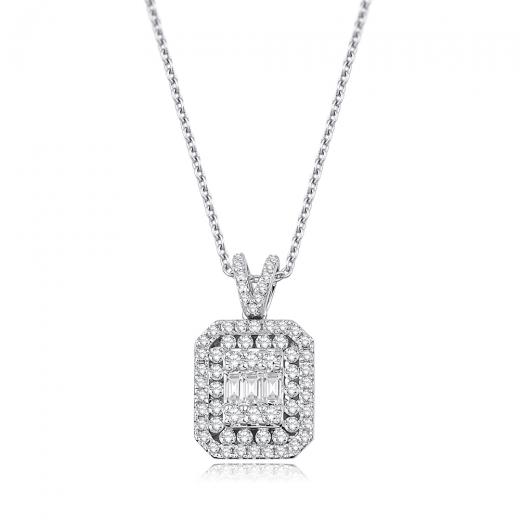 0.38 ct. Diamond Baguette Necklace