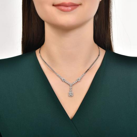 1.53 ct. Diamond Baguette Necklace