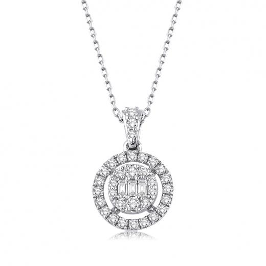 0.27 ct. Diamond Baguette Necklace