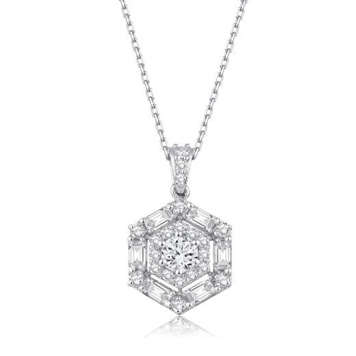 0.64 ct. Diamond Baguette Necklace