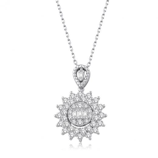 0.83 ct. Diamond Baguette Necklace