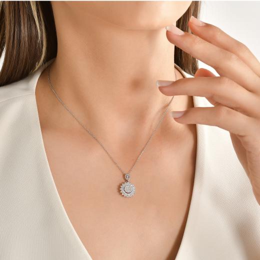 0.83 ct. Diamond Baguette Necklace