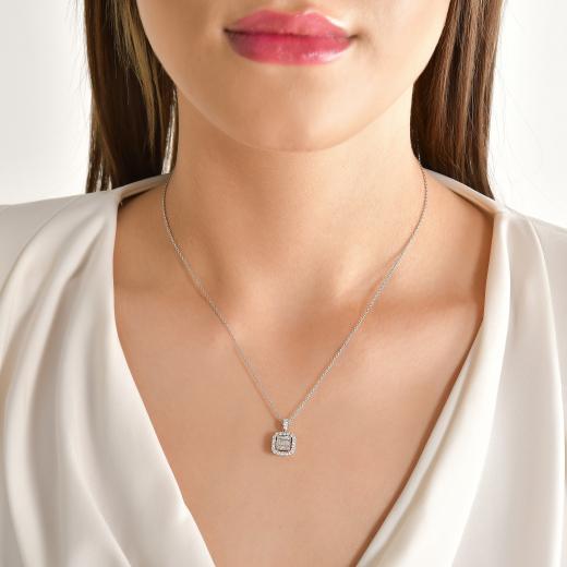 0.25 ct. Diamond Baguette Necklace