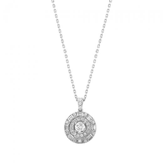 0.69 ct. Diamond Baguette Necklace