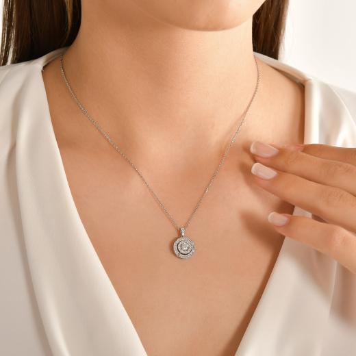 0.69 ct. Diamond Baguette Necklace