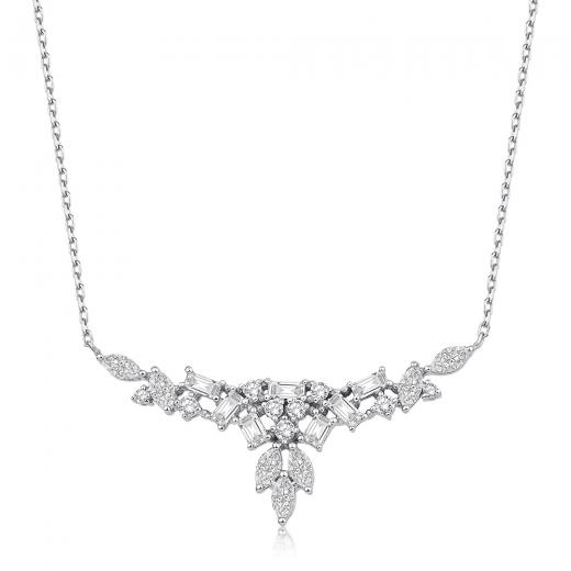 0.67 kt. Diamant Baguette Halskette