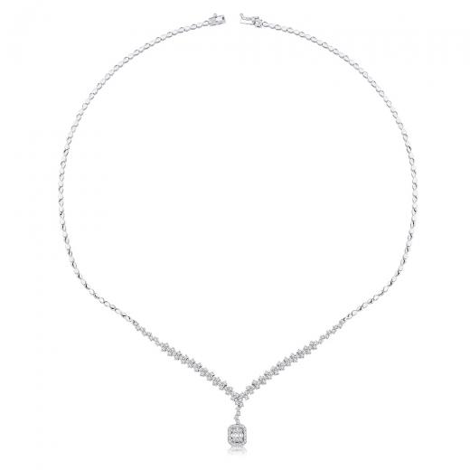 1.69 ct. Diamond Baguette Necklace