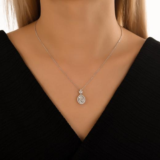 0.29 ct. Diamond Baguette Necklace