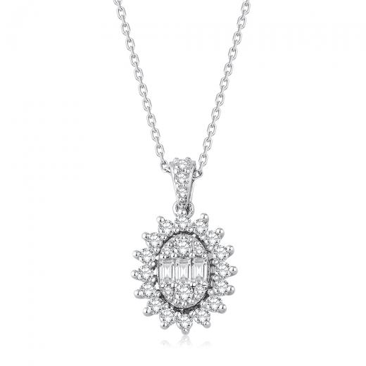 0.43 ct. Diamond Baguette Necklace