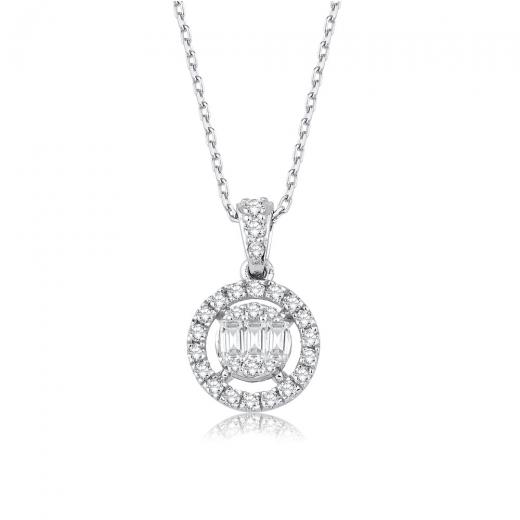 0.23 ct. Diamond Baguette Necklace