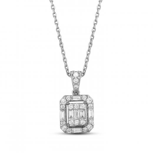 0.37 ct. Diamond Baguette Necklace