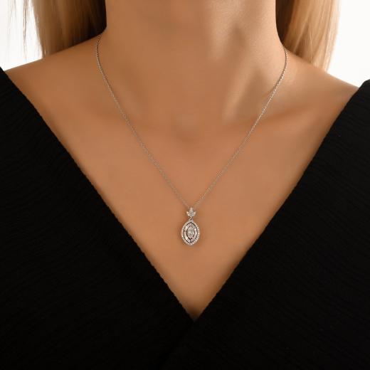 0.29 ct. Diamond Baguette Necklace