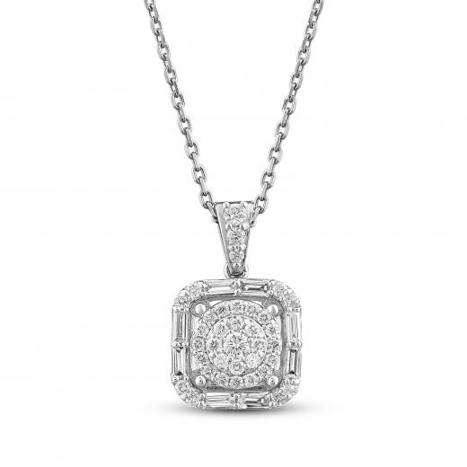 0.40 ct. Diamond Baguette Necklace