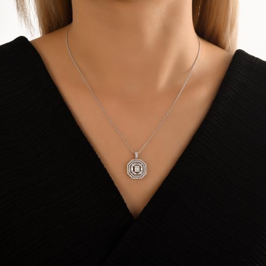 0.61 ct. Diamond Baguette Necklace