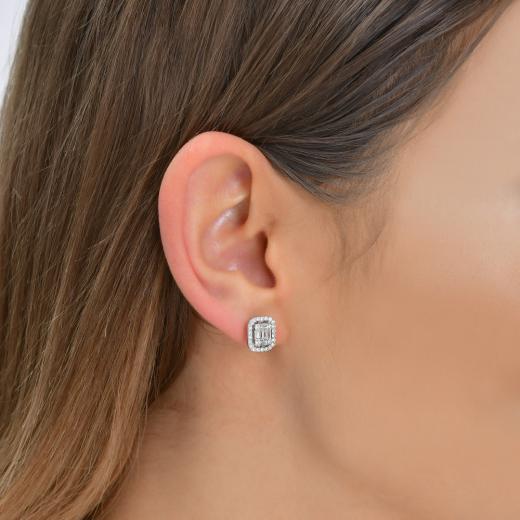 0.82 ct. Diamond Baguette Earrings