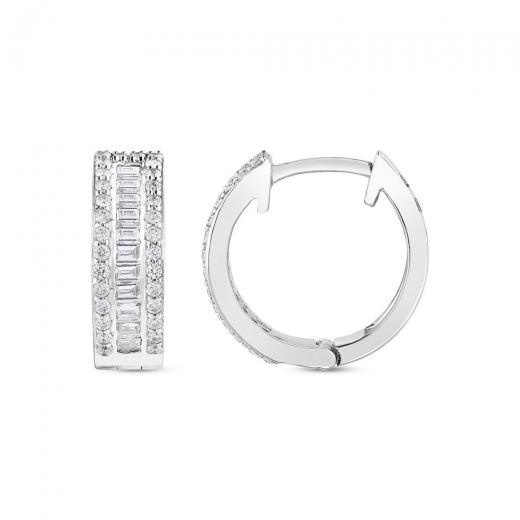0.82 kt. Diamant-Baguette-Ohrringe