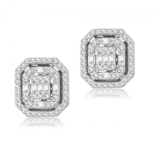 0.59 ct. Diamond Baguette Earrings