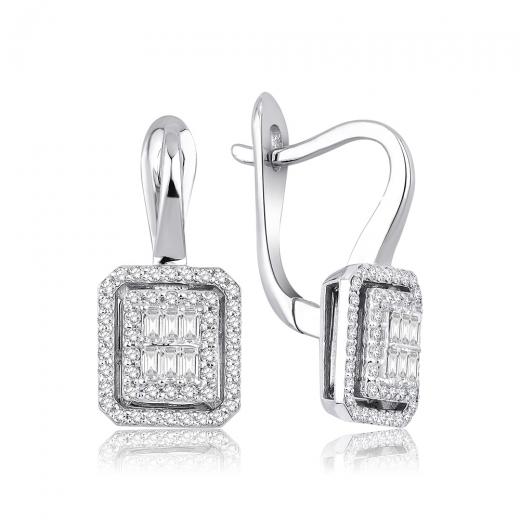0.54 kt. Diamant-Baguette-Ohrringe