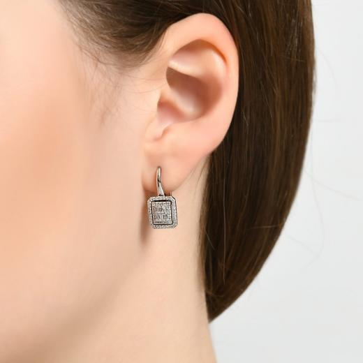 0.54 kt. Diamant-Baguette-Ohrringe