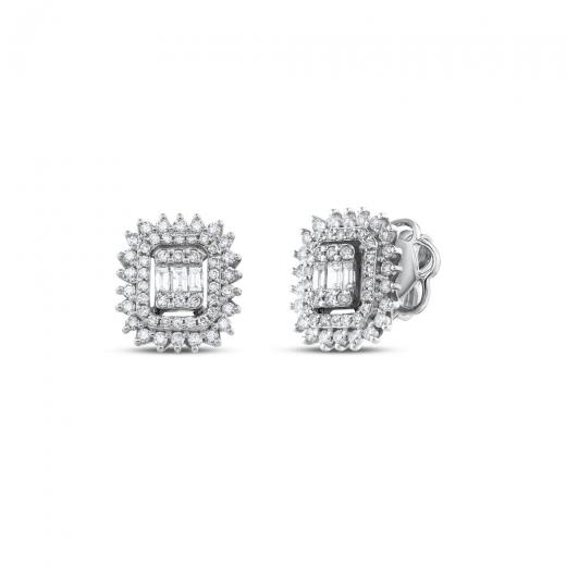 0.82 ct. Diamond Baguette Earrings