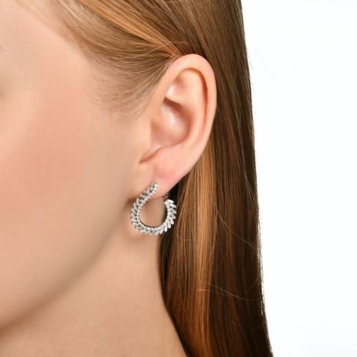 1.30 kt. Diamant-Baguette-Ohrringe
