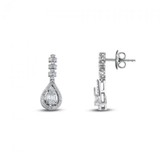 0.57 ct. Diamond Baguette Earrings