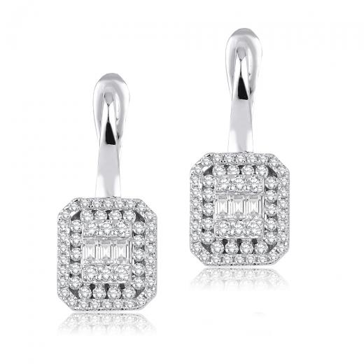0.70 ct. Diamond Baguette Earrings