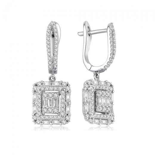 1.24 ct. Diamond Baguette Earrings